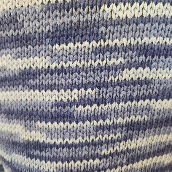 Paraphrase Vintage 90s Navy and Sky Blue Knit Sweater Size Medium - Picture 5 of 5